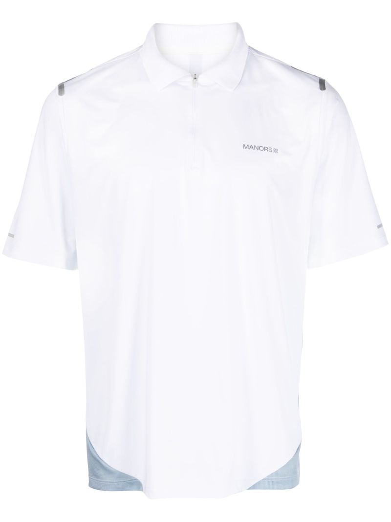 White Frontier Quarter Polo Top
