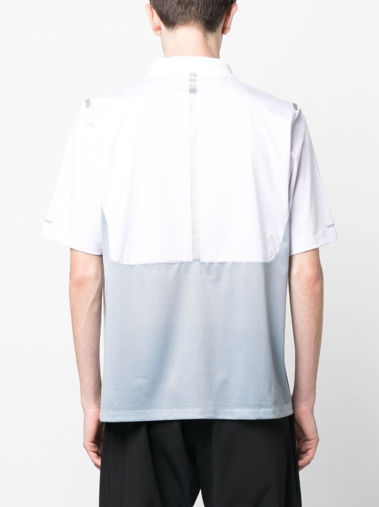 White Frontier Quarter Polo Top