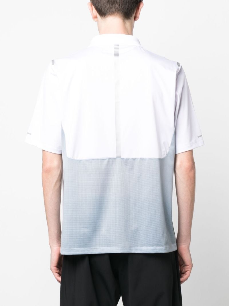 White Frontier Quarter Polo Top