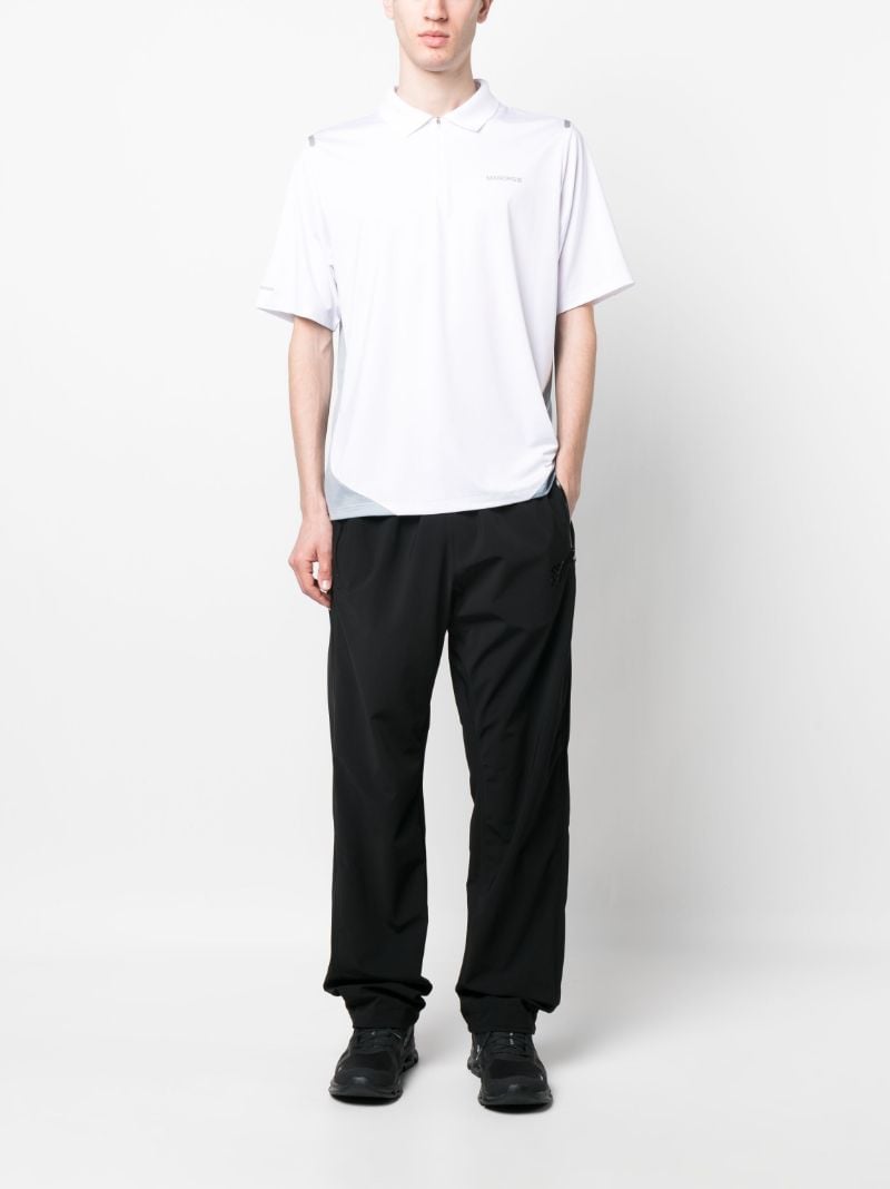 White Frontier Quarter Polo Top
