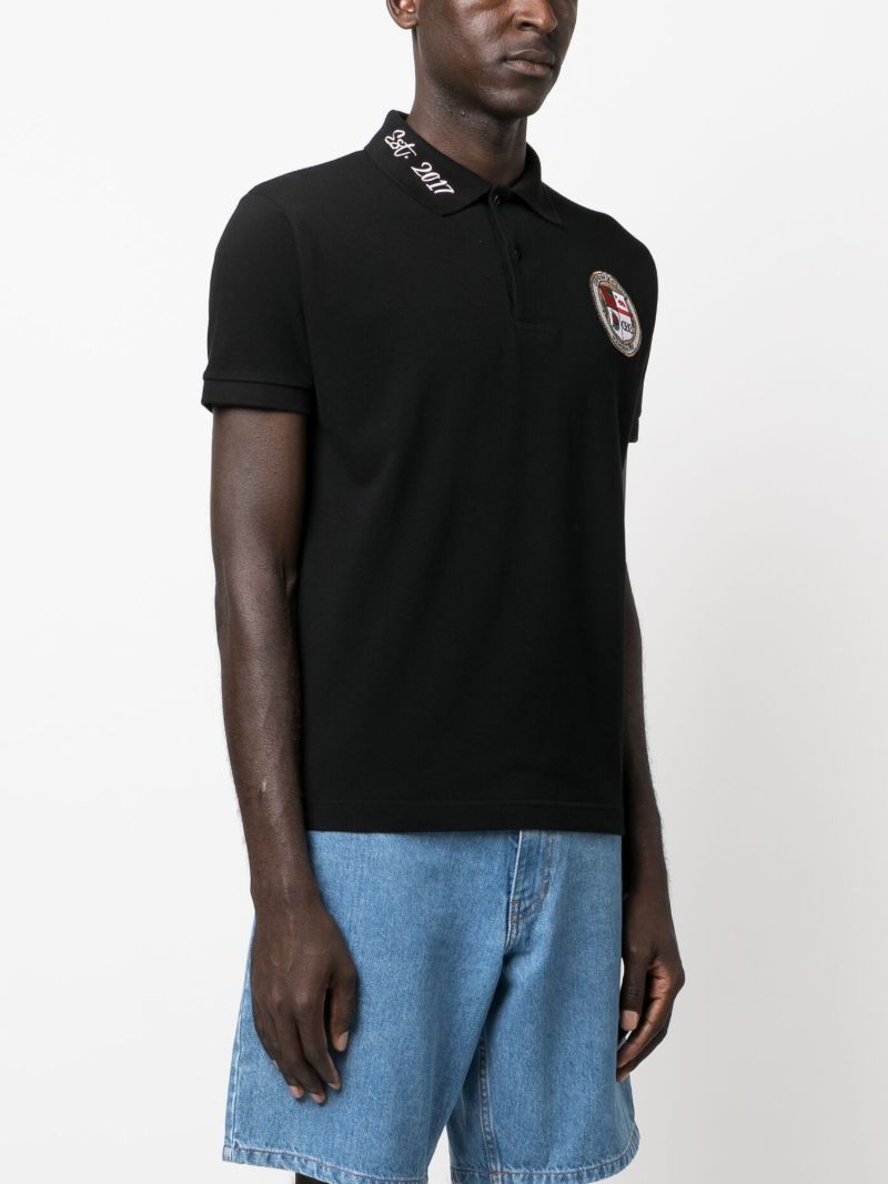 Black Emblem Logo Polo Shirt