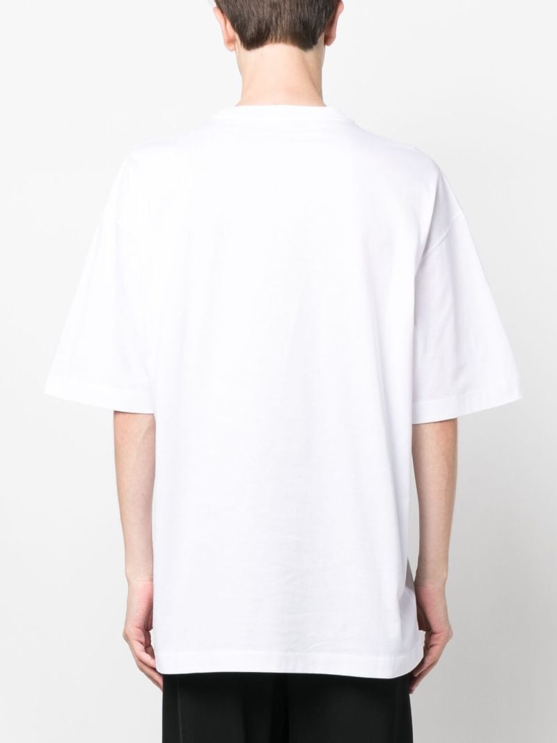 White Tiger Print Cotton T-shirt