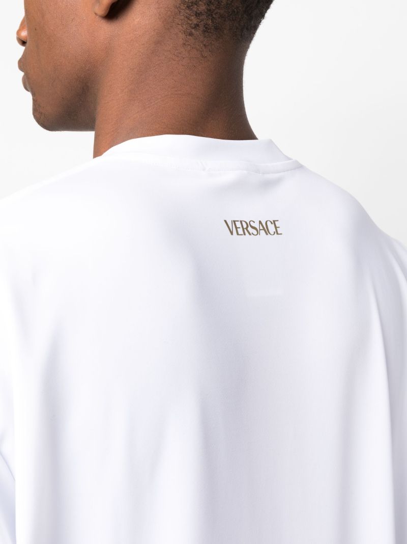White La Greca Print T-shirt