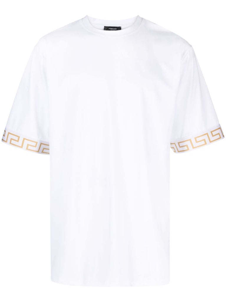 White La Greca Print T-shirt