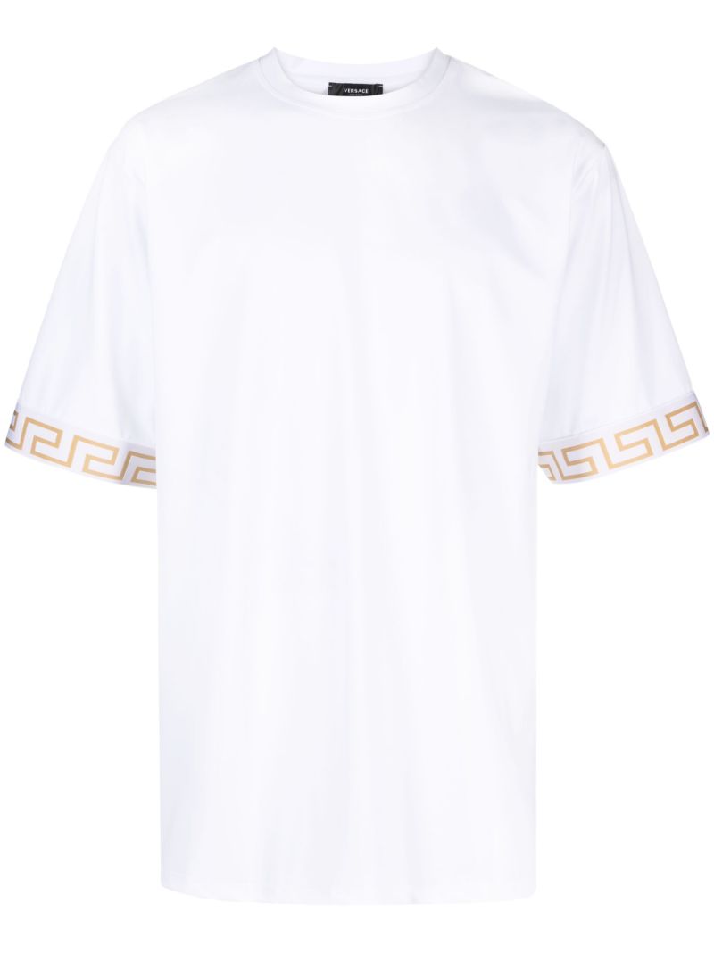 White La Greca Print T-shirt