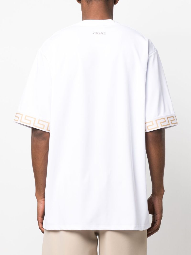 White La Greca Print T-shirt