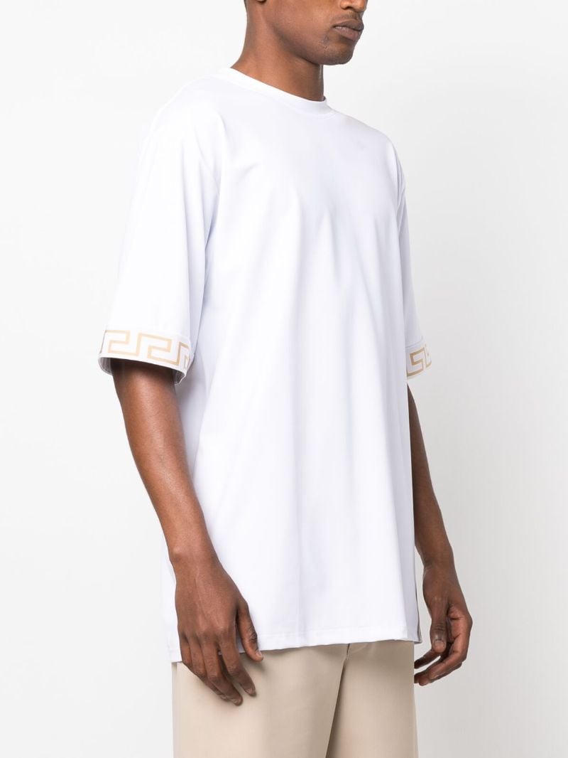 White La Greca Print T-shirt