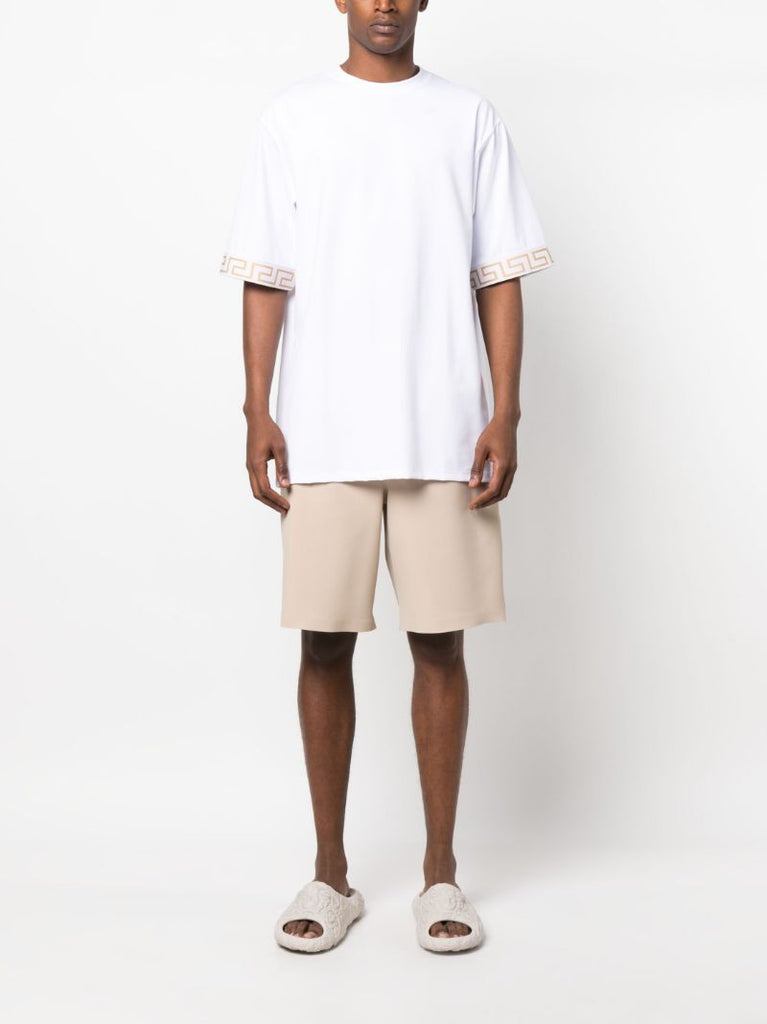 White La Greca Print T-shirt