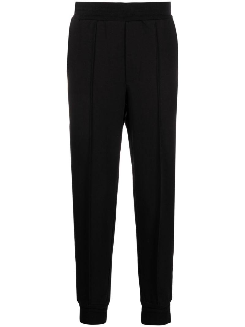 Black Cotton Track Pants