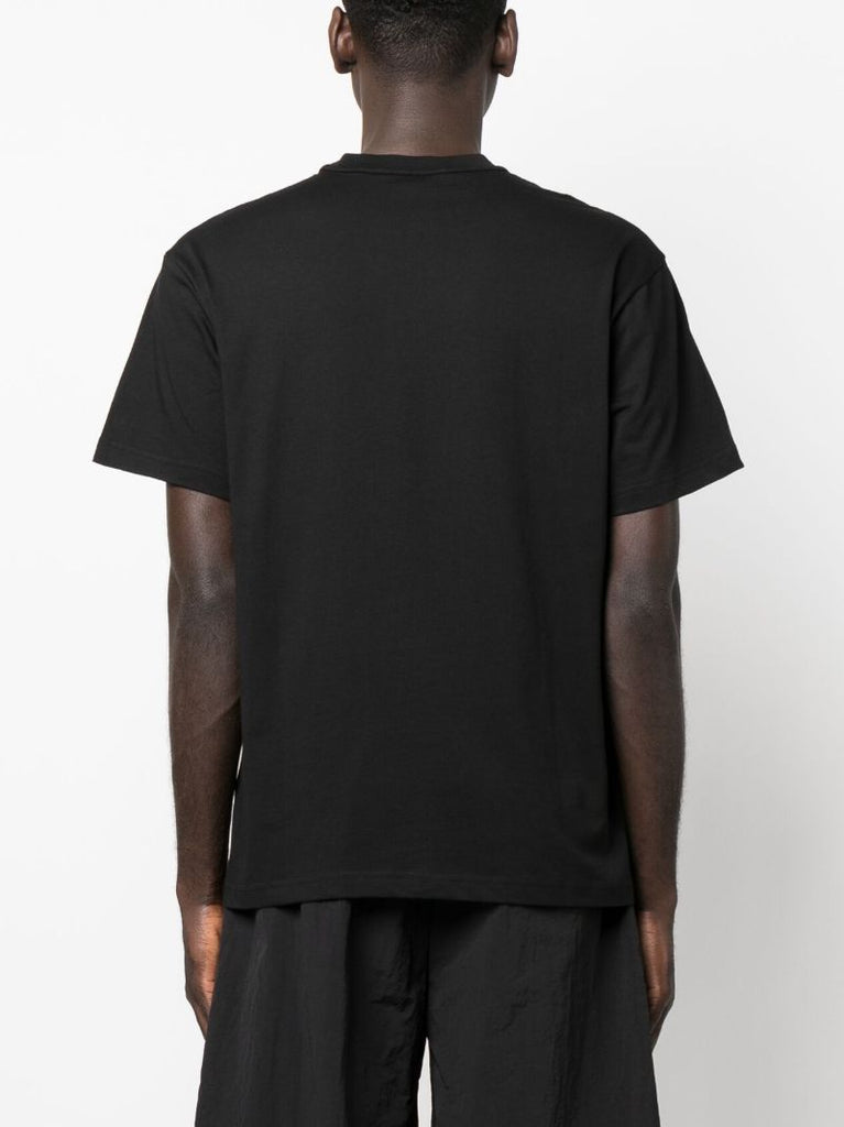 Black Logo Print Cotton T-shirt