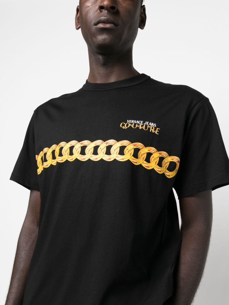 Black Logo Print Cotton T-shirt