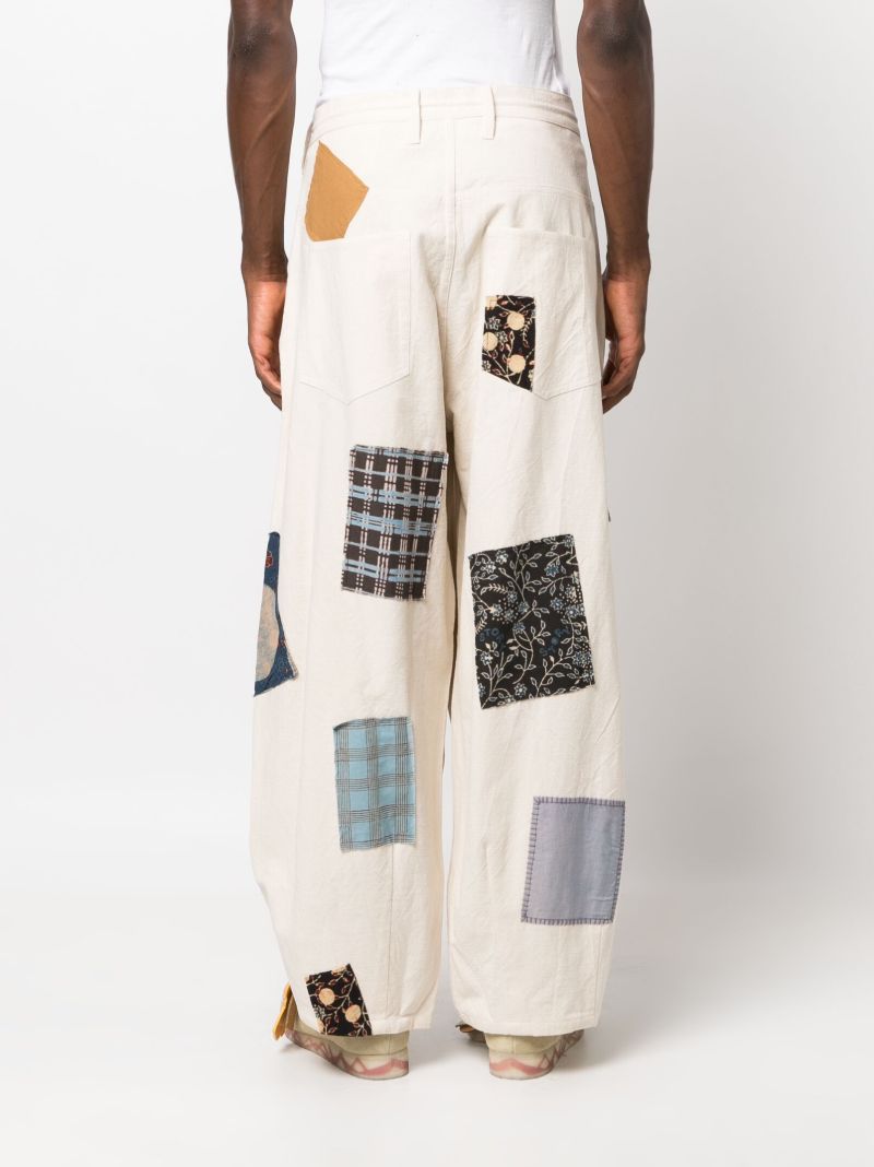 Neutral Lush Patchwork Trousers
