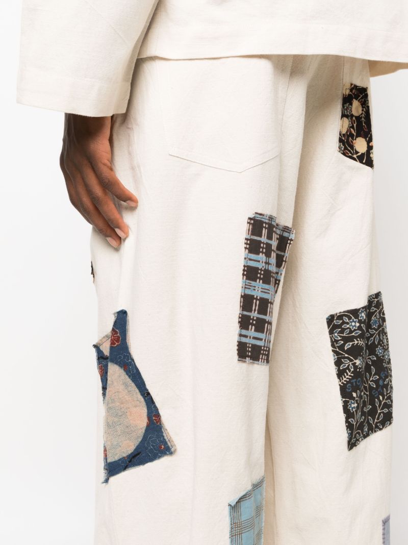 Neutral Lush Patchwork Trousers