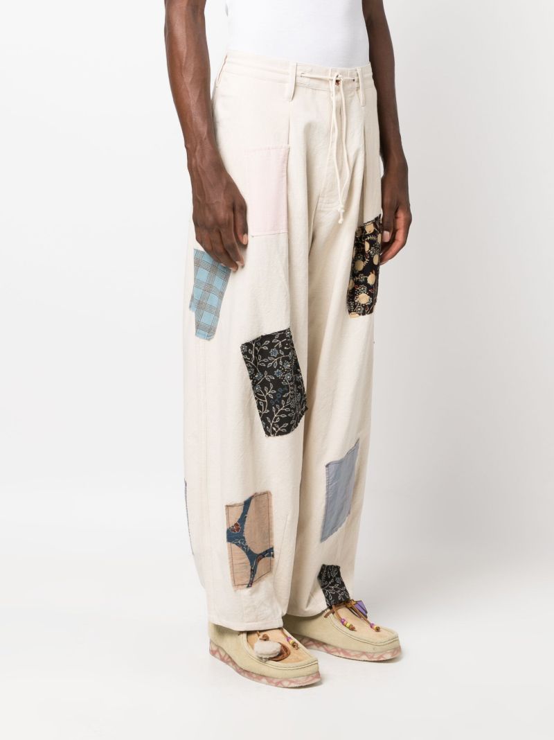Neutral Lush Patchwork Trousers