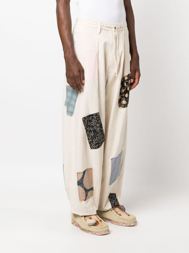 Neutral Lush Patchwork Trousers