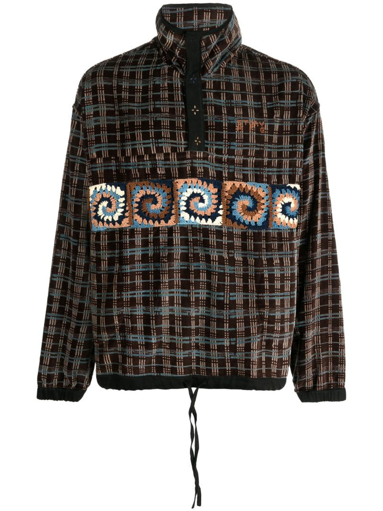 Brown Polite Velvet Sweatshirt