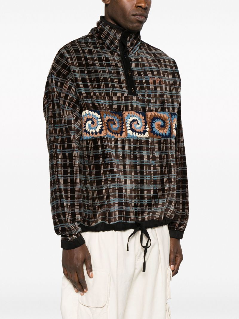 Brown Polite Velvet Sweatshirt