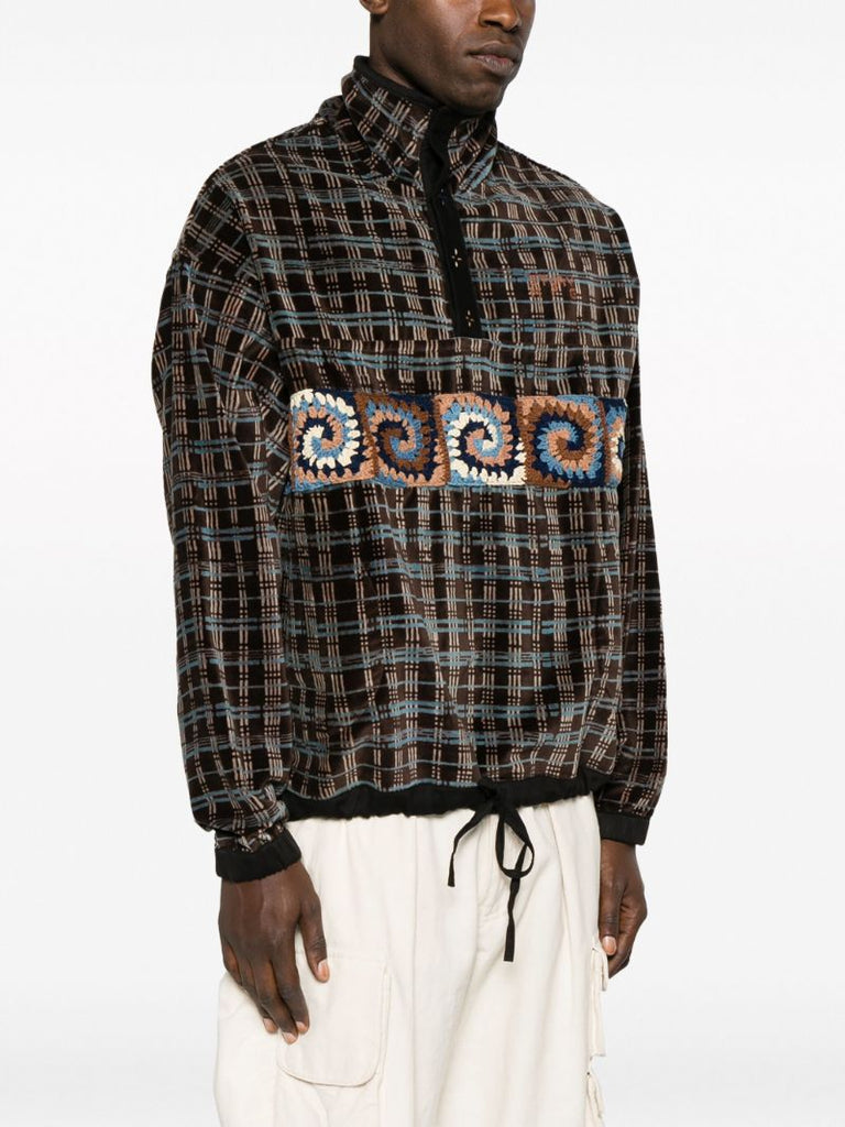 Brown Polite Velvet Sweatshirt