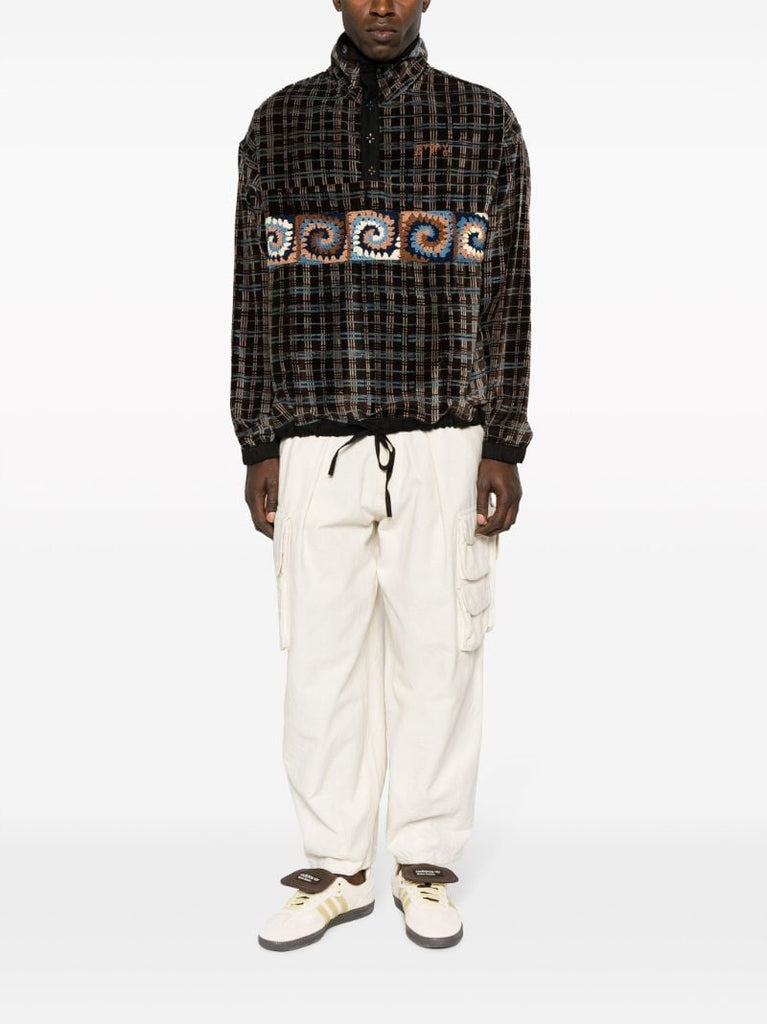 Brown Polite Velvet Sweatshirt
