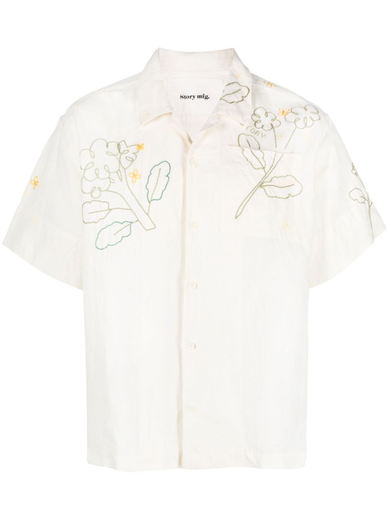 Neutral Greetings Embroidered Shirt