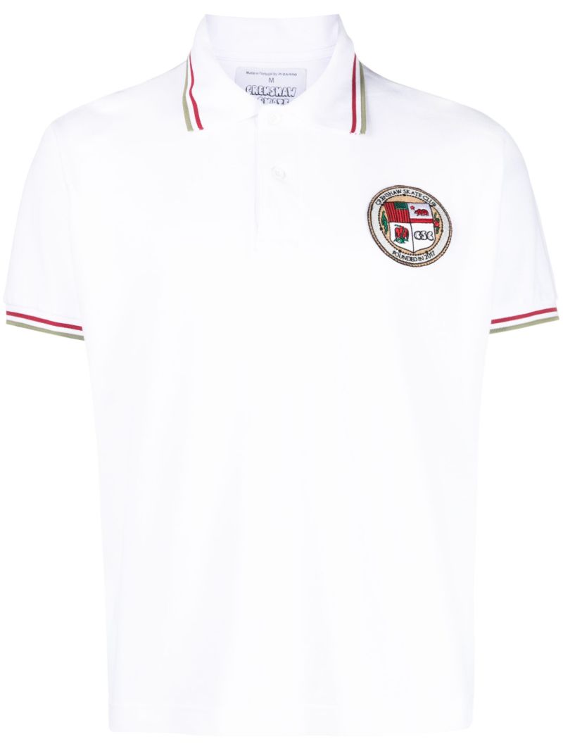 White Emblem Logo Polo Shirt