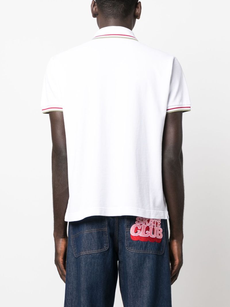 White Emblem Logo Polo Shirt