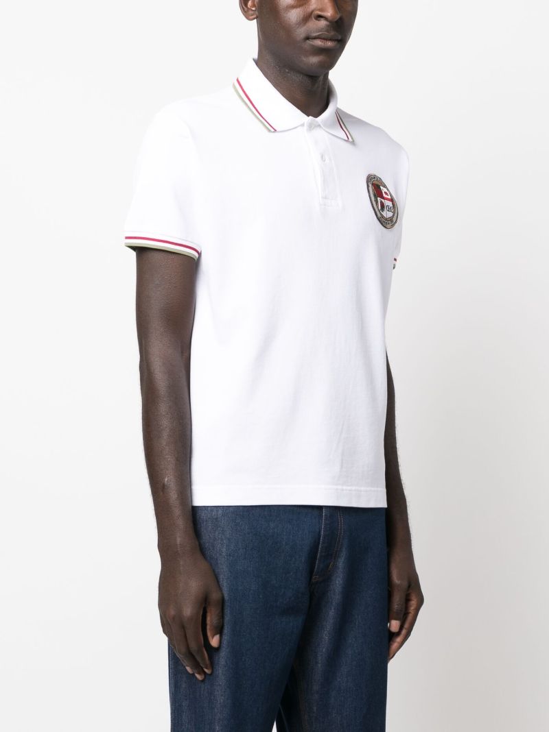 White Emblem Logo Polo Shirt