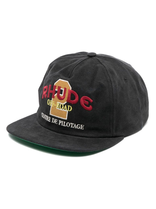 Grey Off-road Logo-embroidered Canvas Cap