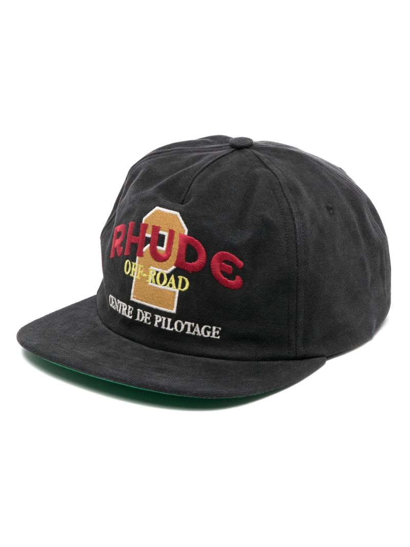 Grey Off-road Logo-embroidered Canvas Cap
