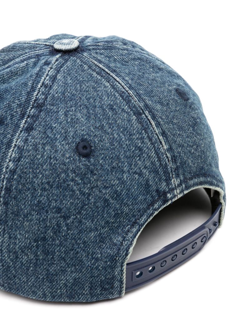 Blue Logo Embroidered Denim Cap