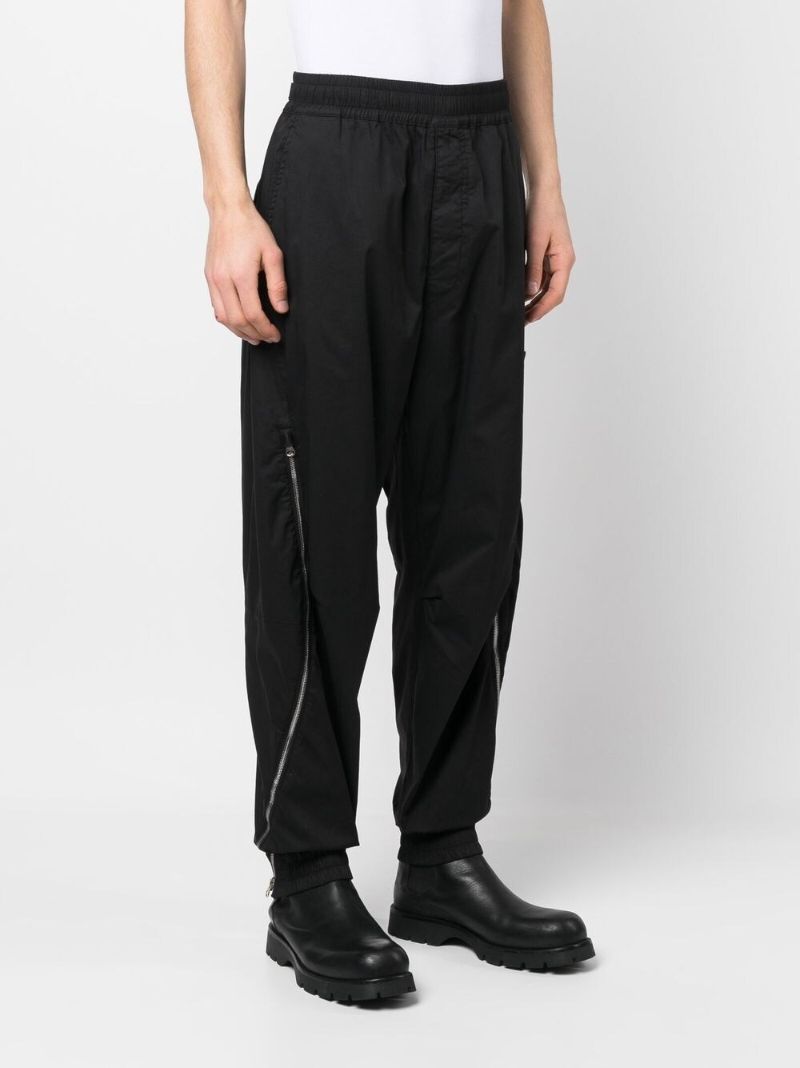 Black Gabardine Track Pants