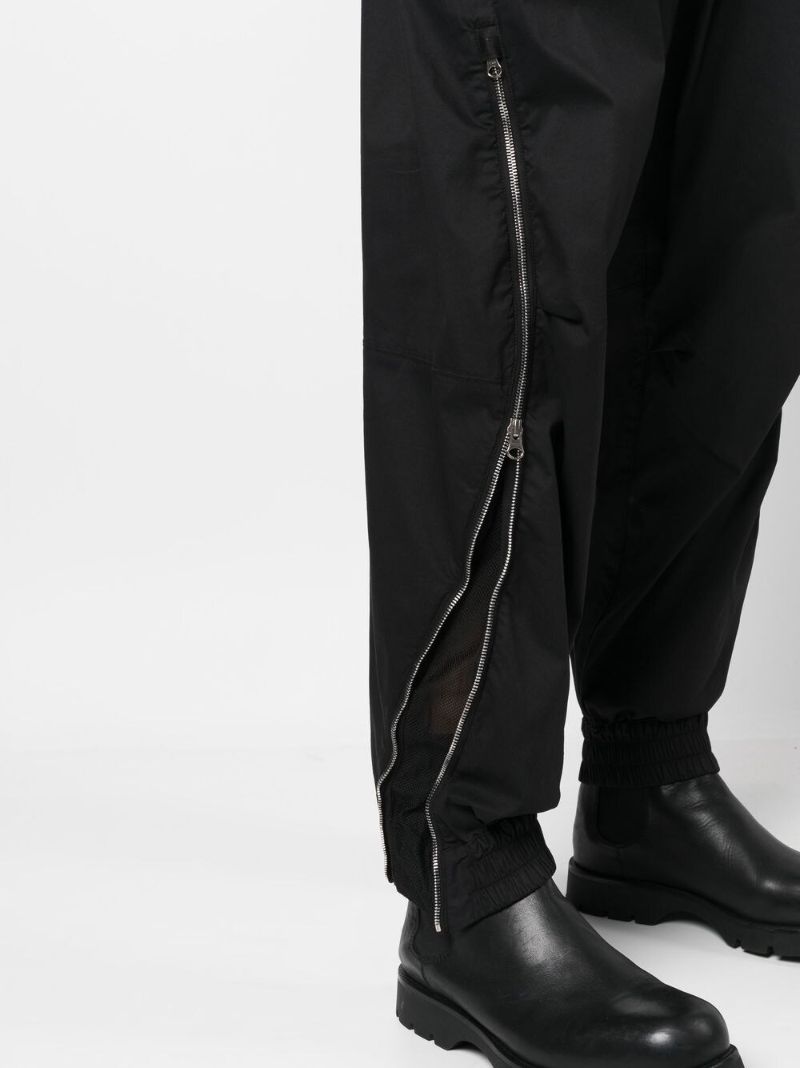 Black Gabardine Track Pants