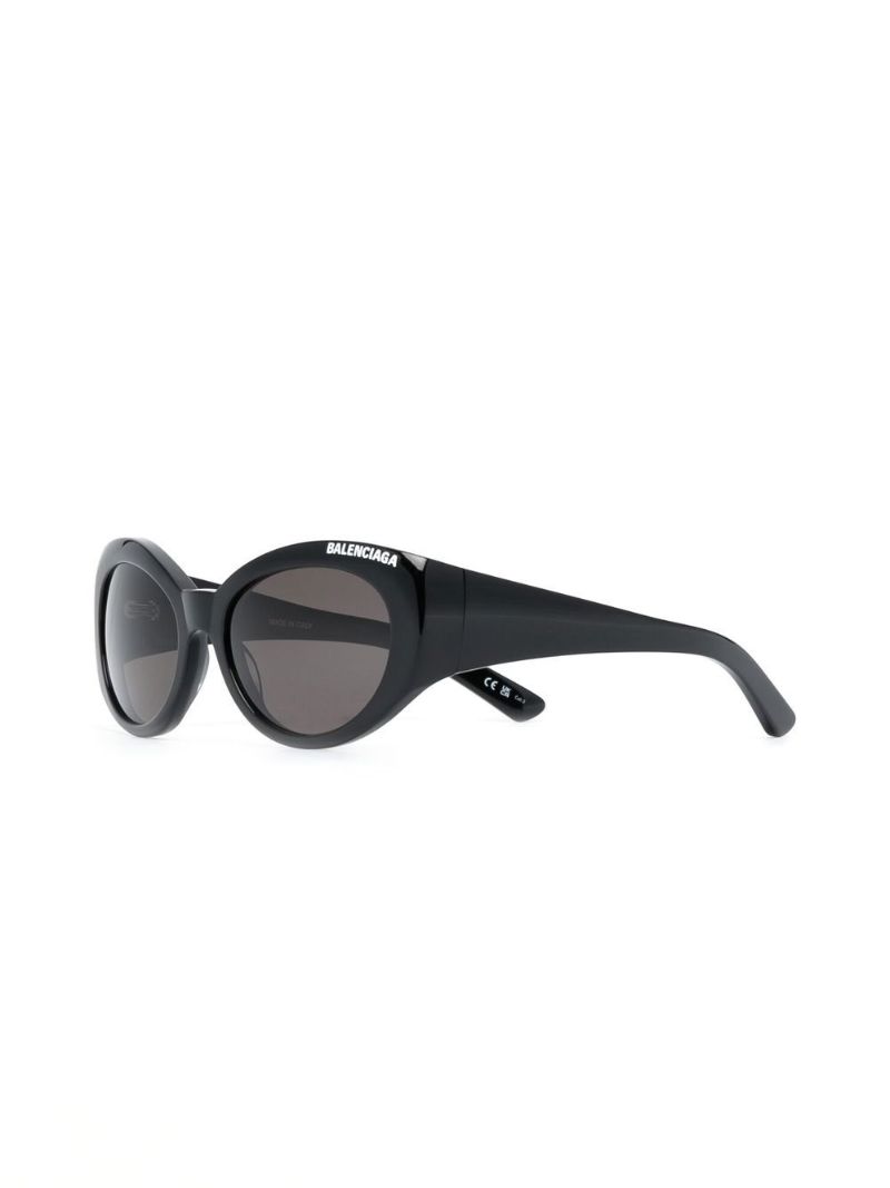 Black Cat Eye Logo Sunglasses