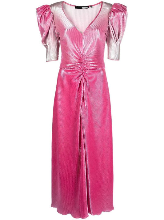 Pink Sierina PlissÃ_x0083_Â© Midi Dress