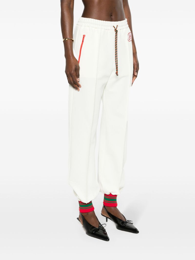 White Logo-appliquÃ_x0083_Â© Track Pants