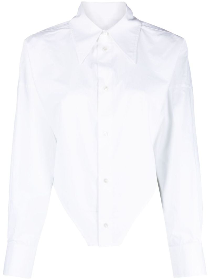 White Asymmetric Cotton Shirt