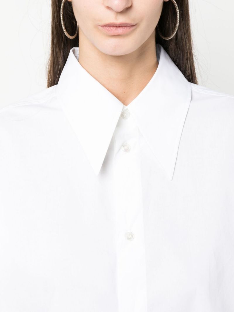 White Asymmetric Cotton Shirt