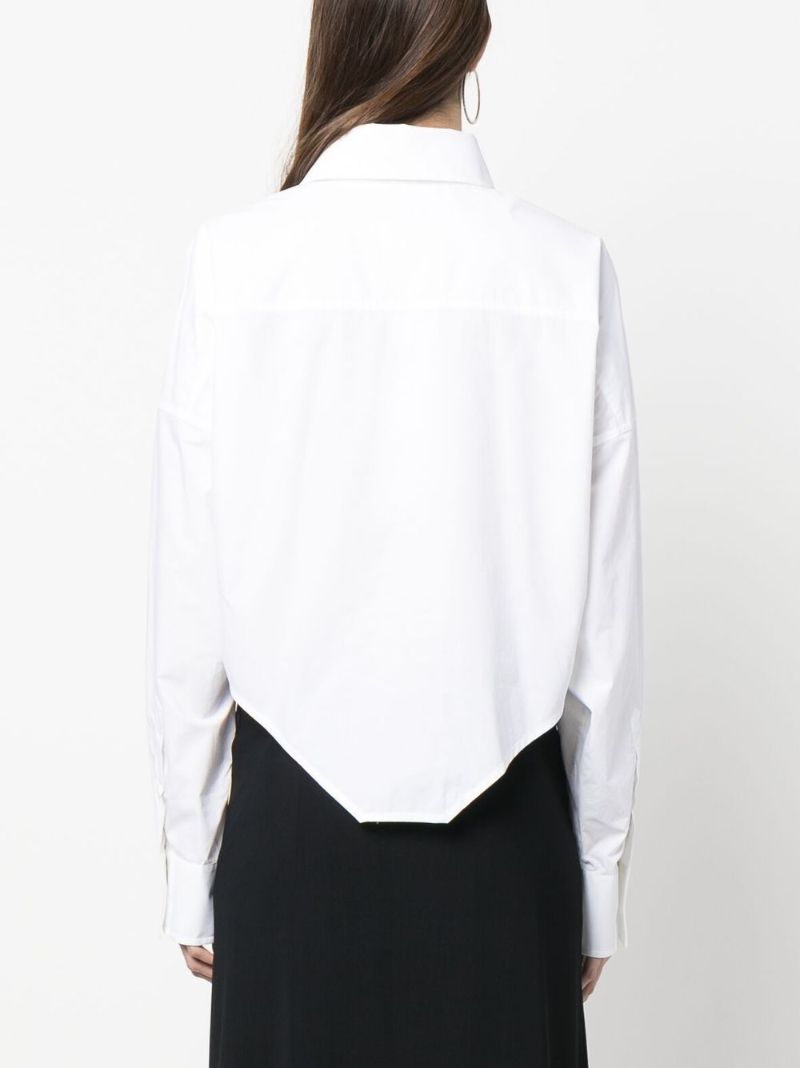 White Asymmetric Cotton Shirt