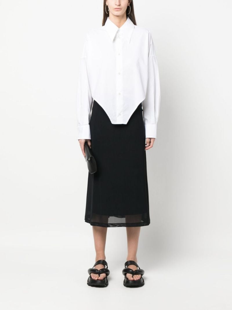White Asymmetric Cotton Shirt