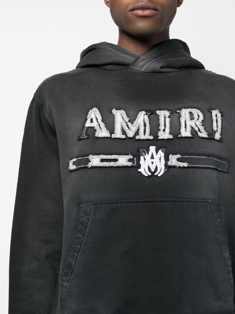 Black Logo AppliquÃ_x0083_Â© Cotton Hoodie
