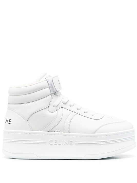 White Mid Block Sneakers