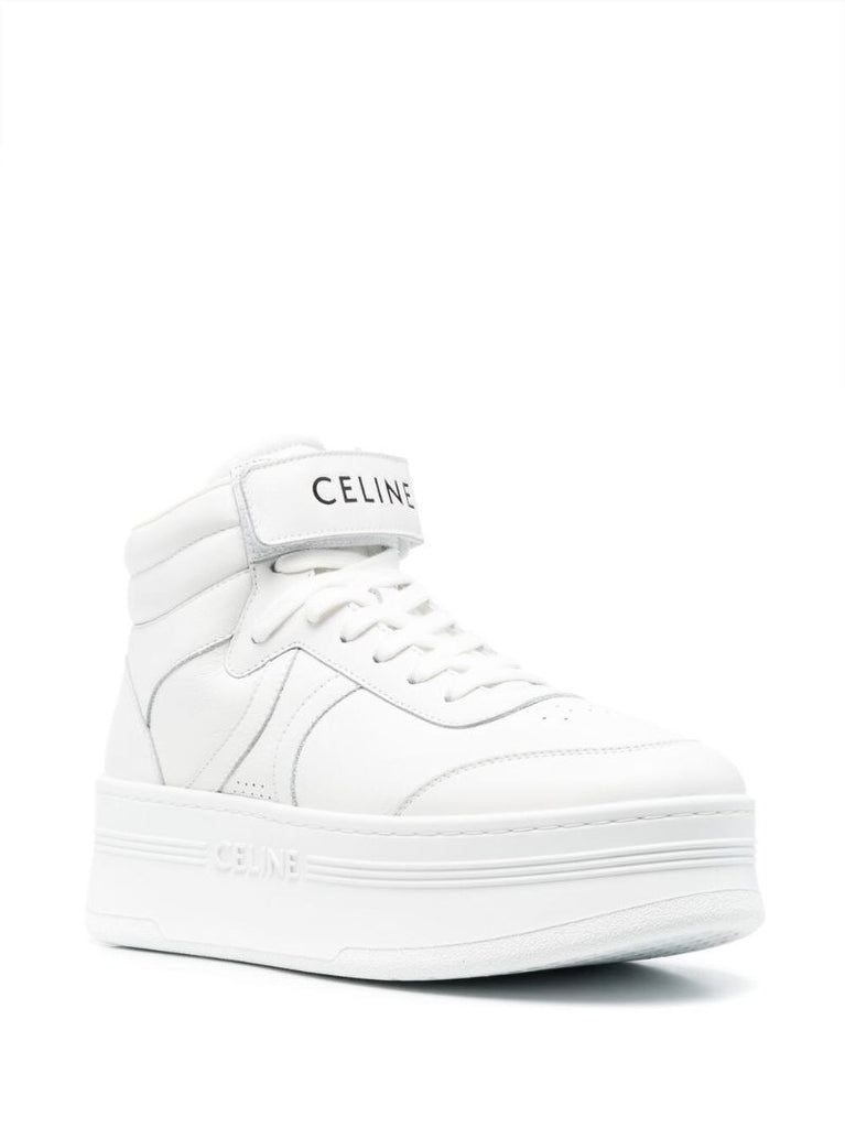 White Mid Block Sneakers