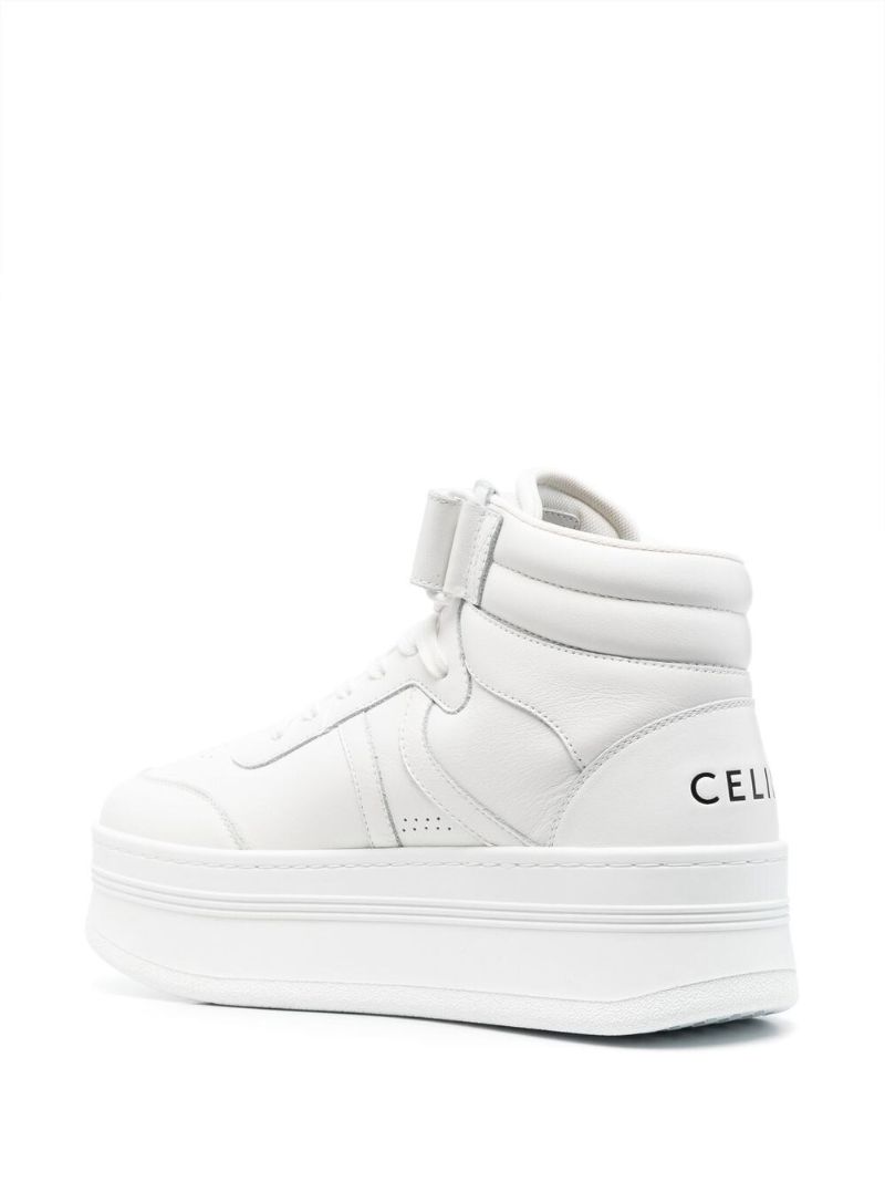 White Mid Block Sneakers