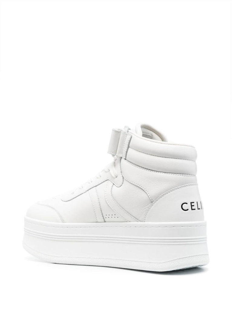 White Mid Block Sneakers