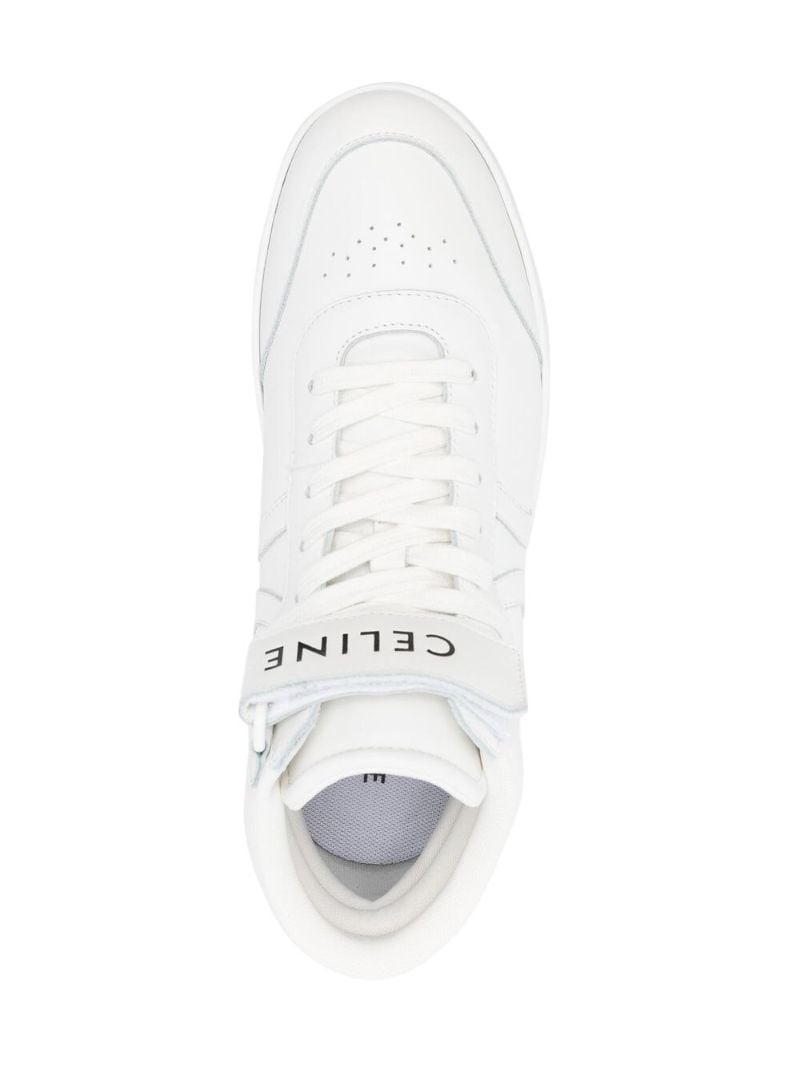 White Mid Block Sneakers