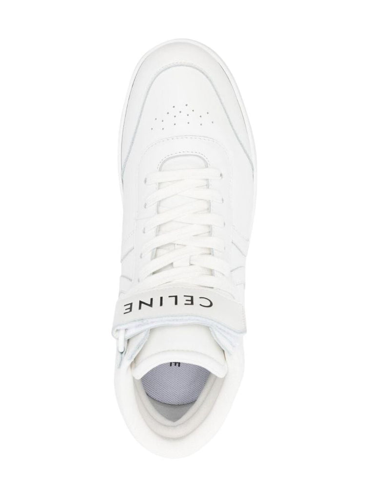 White Mid Block Sneakers