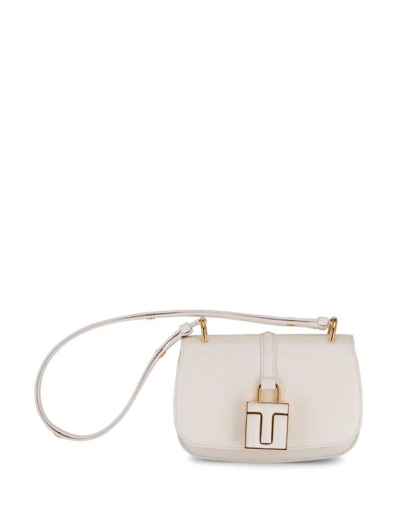 White Palmellato Leather Shoulder Bag