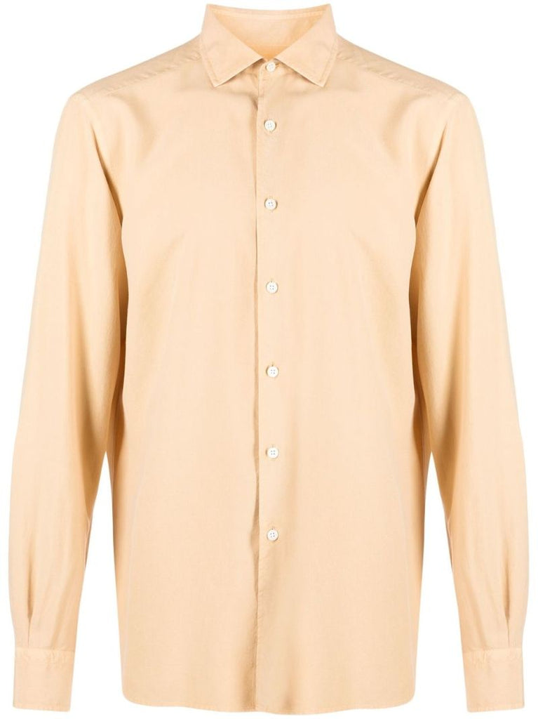 Neutral Long Sleeved Silk Shirt