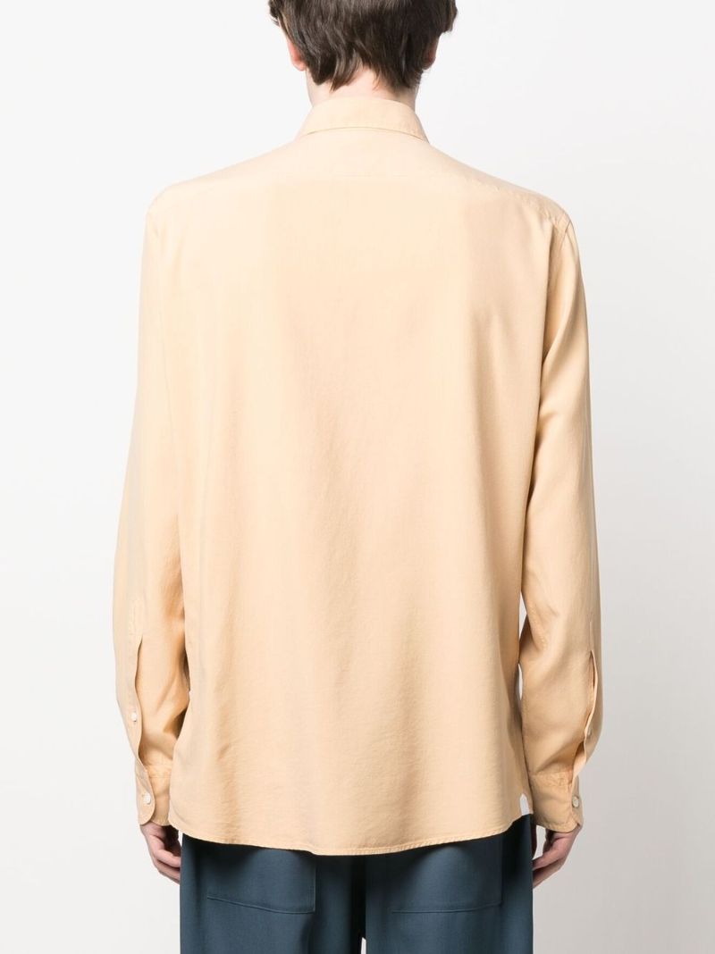 Neutral Long Sleeved Silk Shirt
