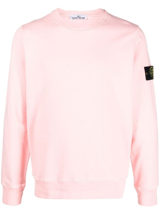 Pink Cotton Compass Patch Sweatshirt